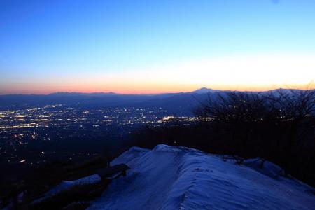 浅間山とトワイライト夜景