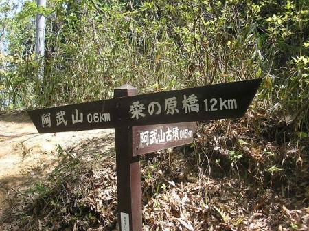 阿武山まで0.6km。結構短いと思ったけど意外と距離あるのね