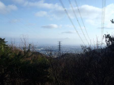 大阪北部の街が見える