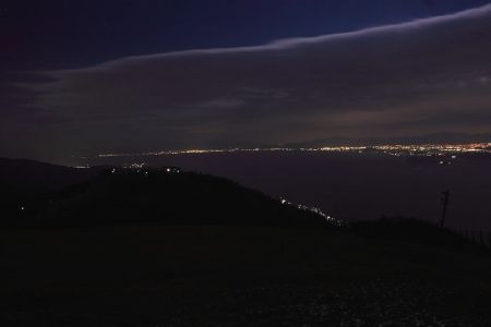 打見山・ロープウェイ山頂駅方面、滋賀県中部夜景