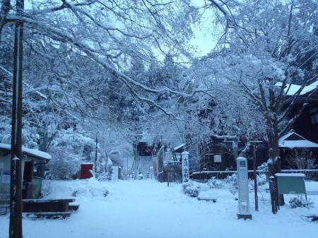 神社もすっかり雪景色になっていた
