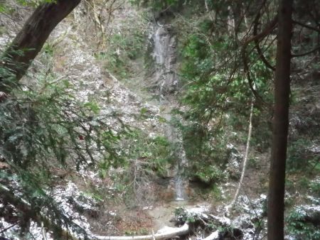 腰折滝に到着。ここが氷瀑になってないと心配してたけど、この滝が氷瀑になるってすごいことだと思う