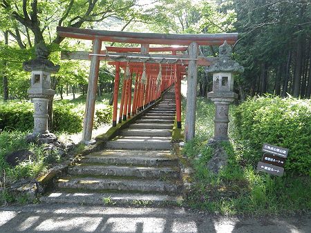 まずは岡稲荷神社の階段を登っていく
