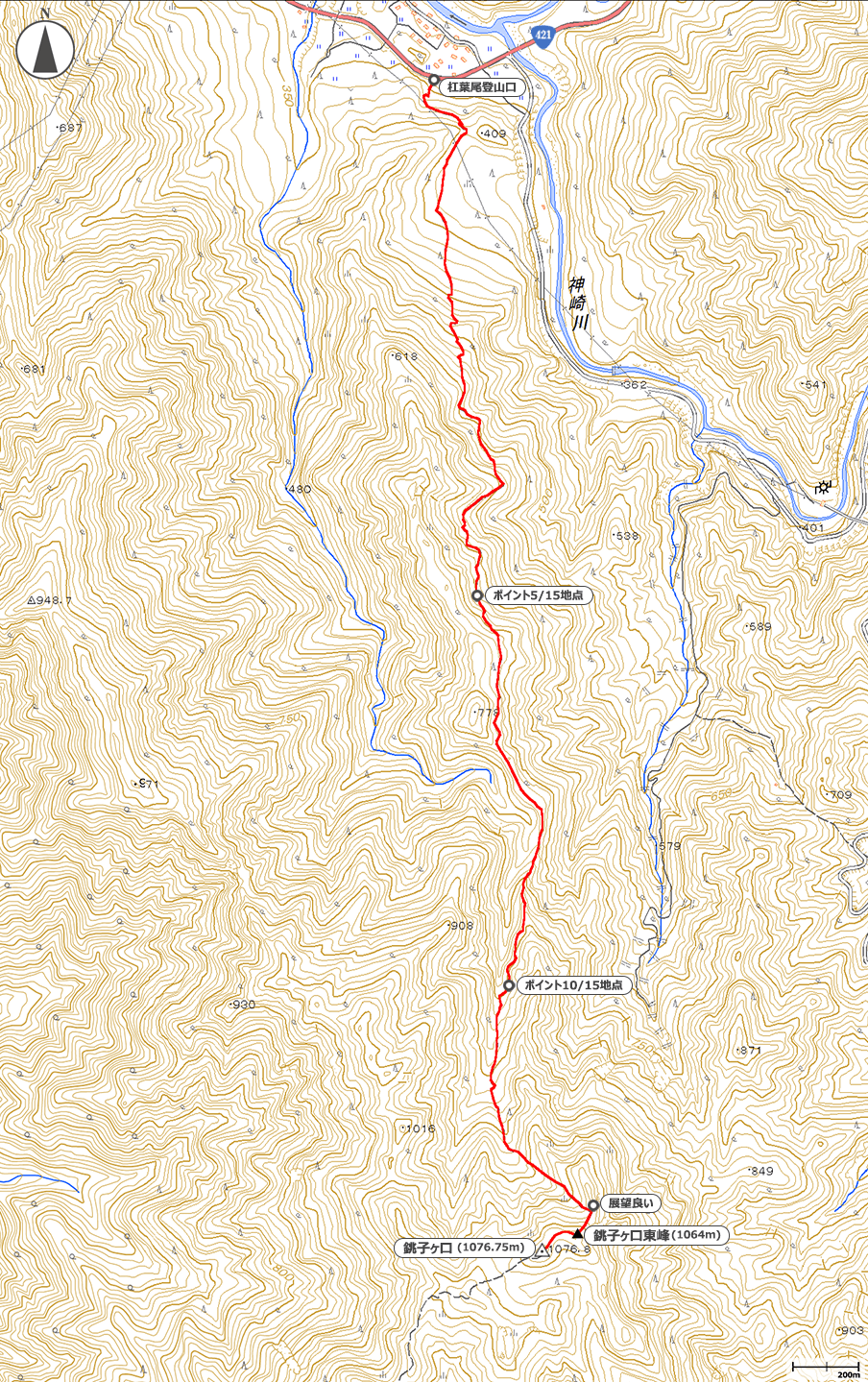 銚子ヶ口地図