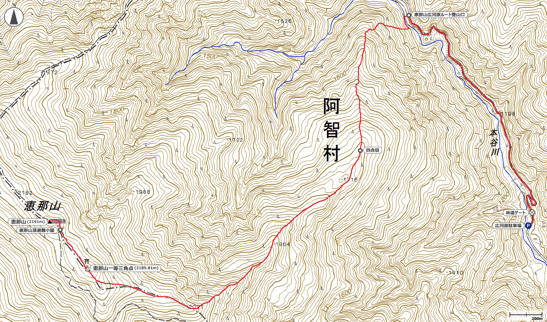 恵那山地図
