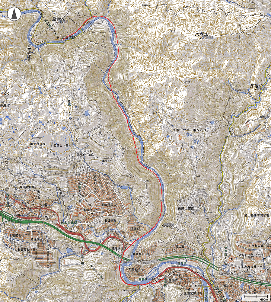 旧福知山線 廃線ハイキングコース地図