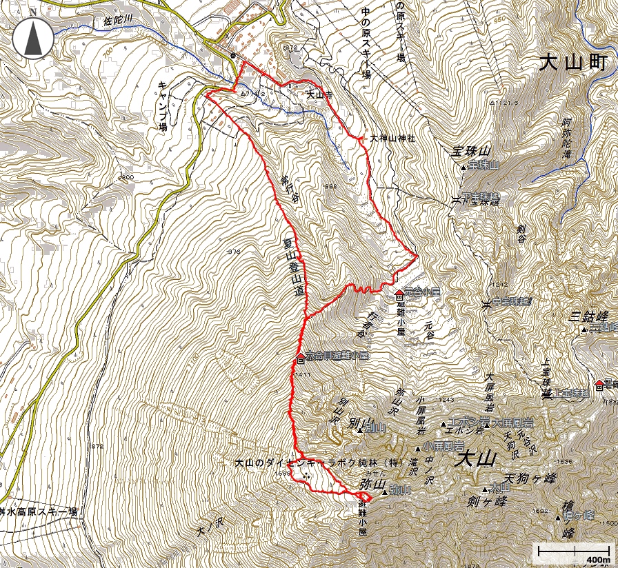 伯耆大山地図