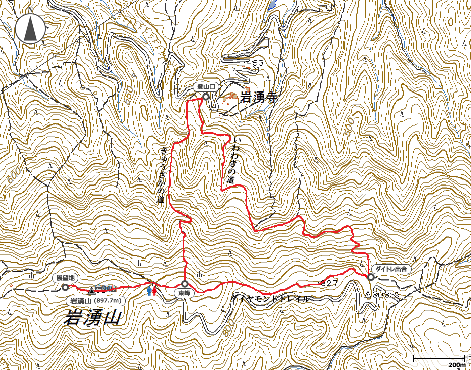 岩湧山・ススキ時期地図
