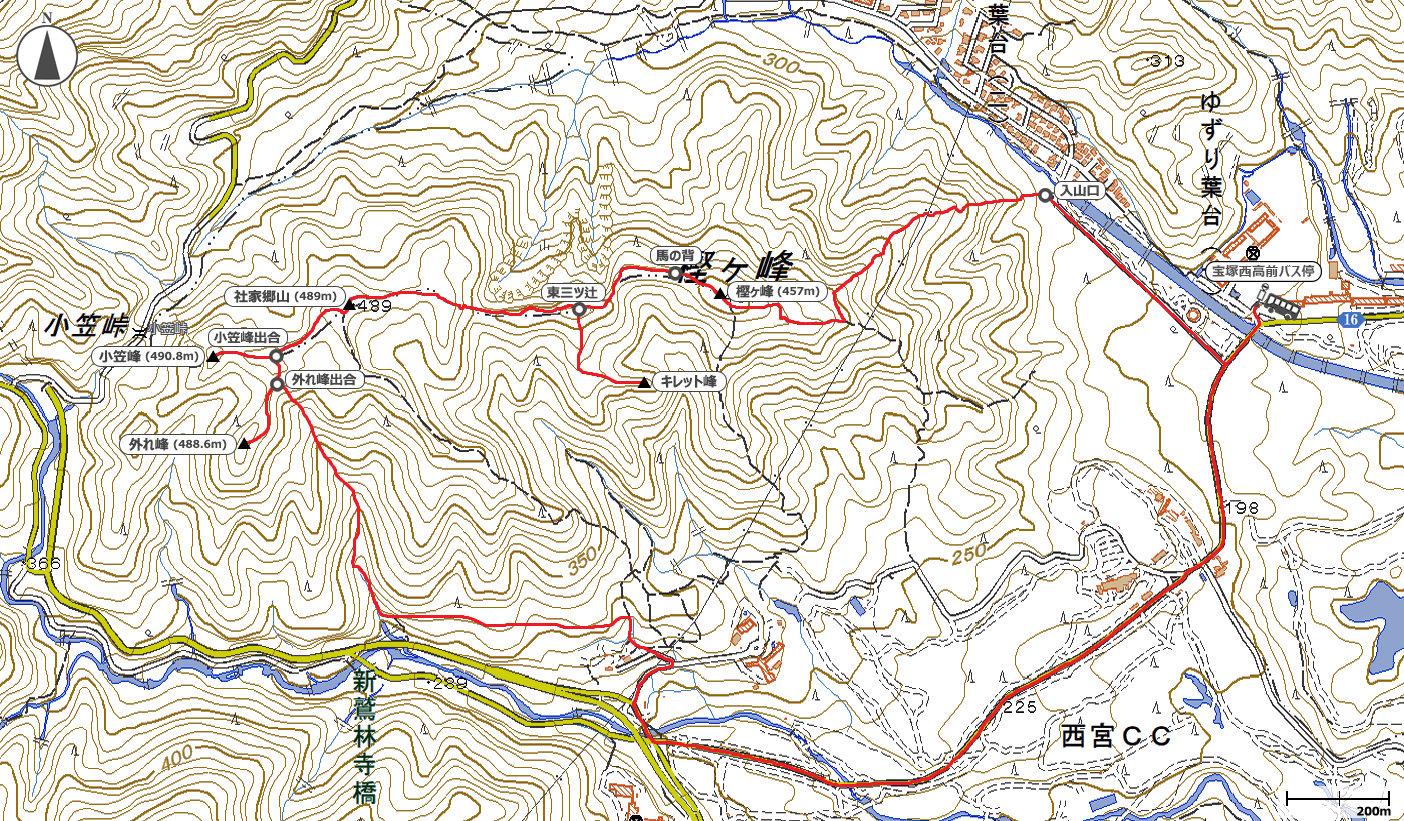 樫ヶ峰地図