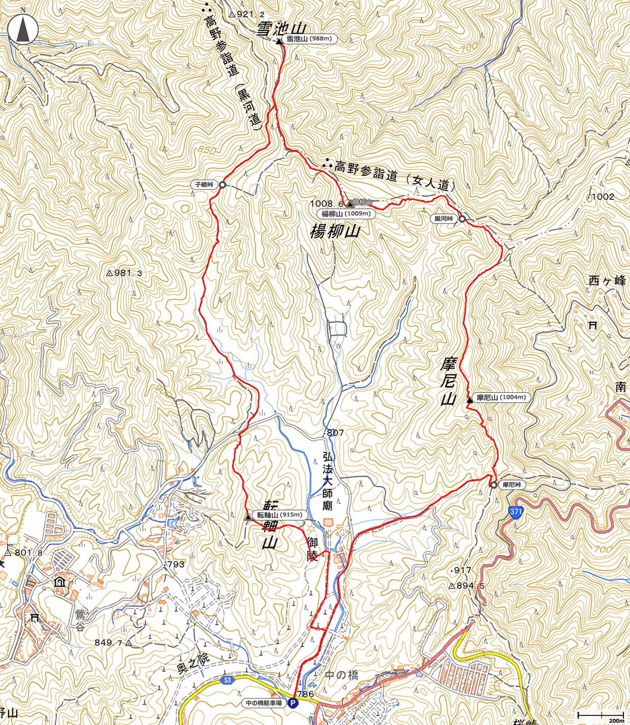 高野三山地図