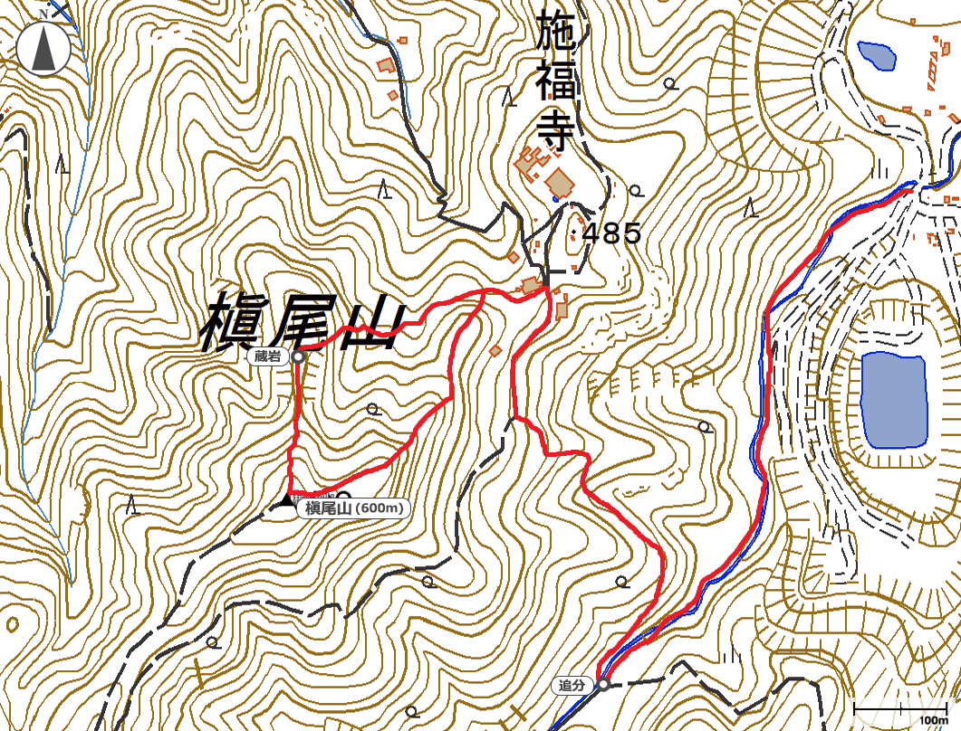 槇尾山地図