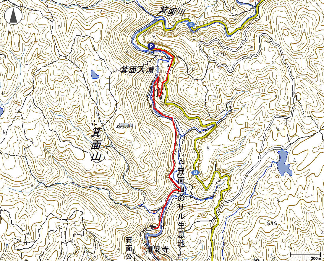 箕面の滝地図