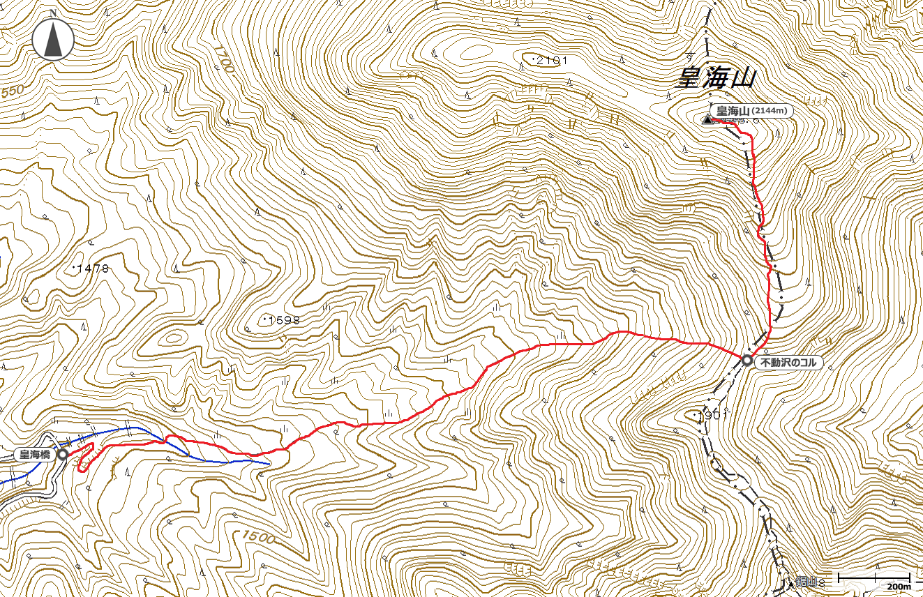 皇海山地図