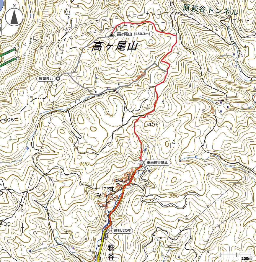 高ヶ尾山地図
