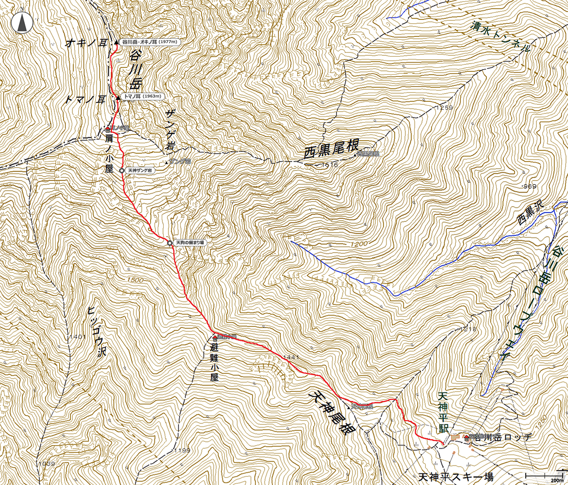谷川岳地図