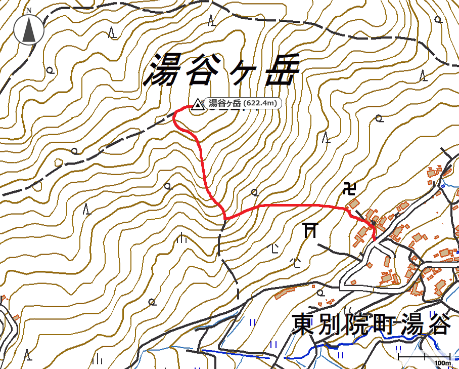 湯谷ヶ岳地図