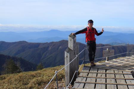 剣山登頂の記念撮影