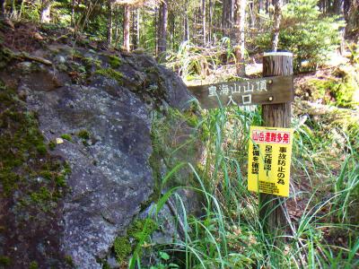 皇海山山頂入口というか、さっき登山道入口があったはずだが！？