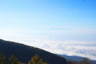高峰高原からは雲海が見えた