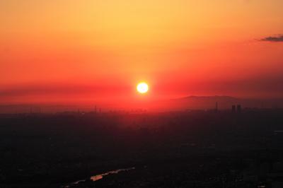 高尾山は西向けの展望なので夕焼けもバッチリ撮影することができた